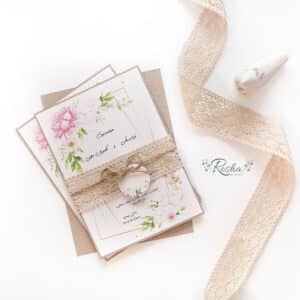 کارت عروسی گلدار