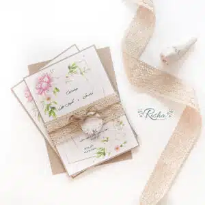 کارت عروسی گلدار
